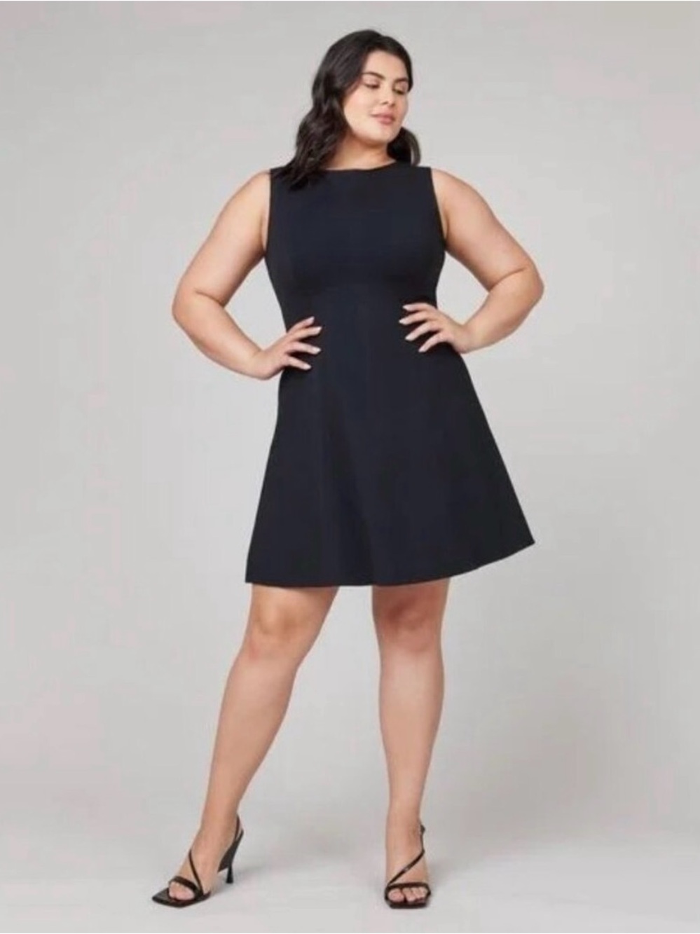 SPANX Black The Perfect Fit-and-Flare Mini Dress